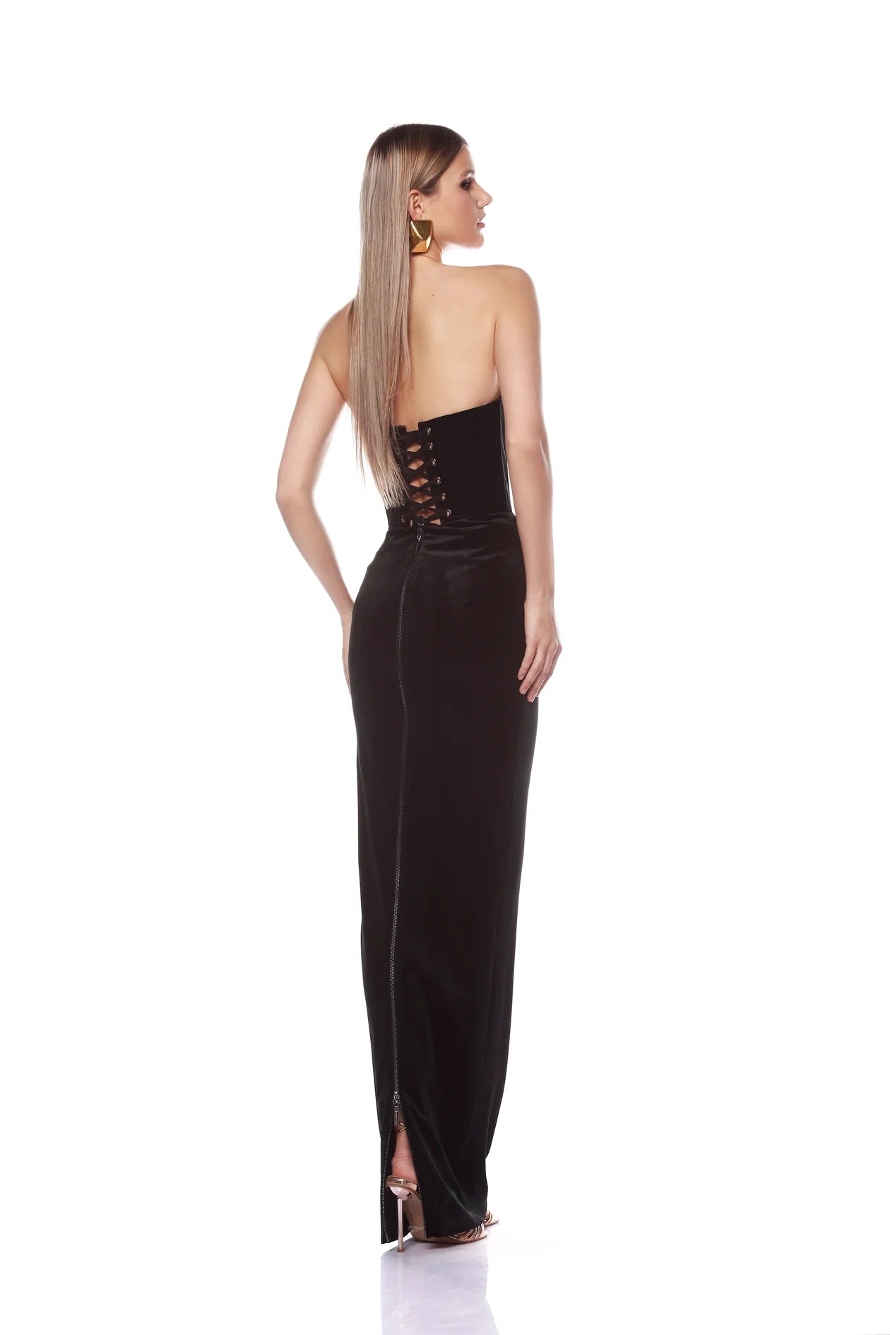 FLORENTINA FAUX VELVETGOWN