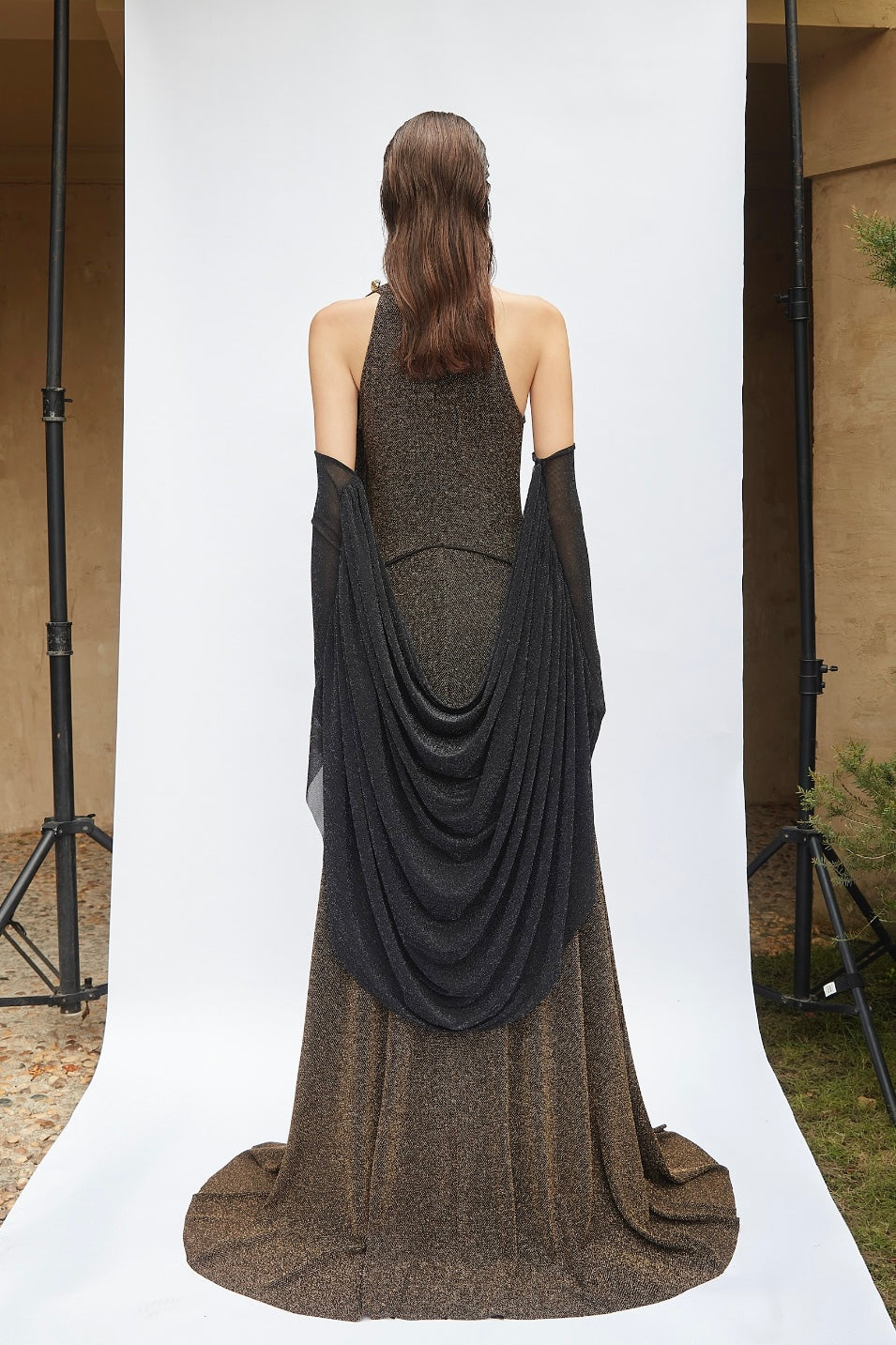Golden Drape Gown