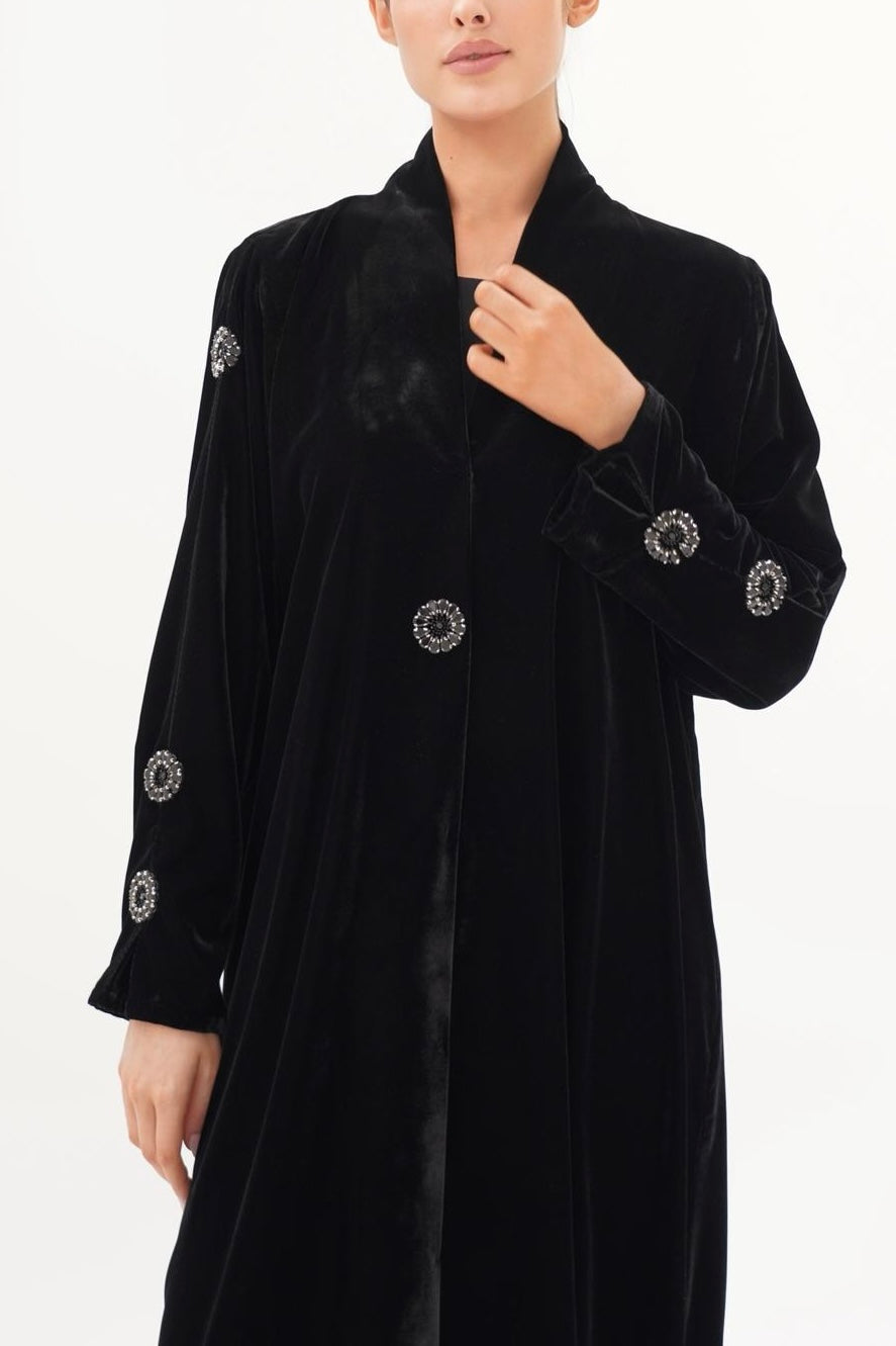 Crystella Velvet Abaya