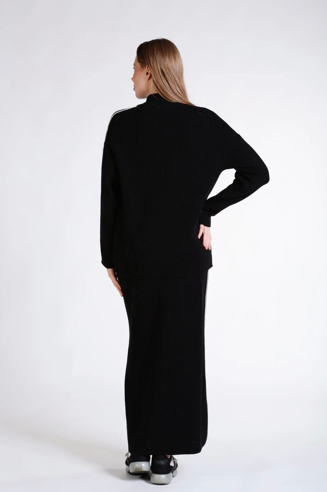 Arma Embroidery Detailed Knitwear Sweater-Skirt Set