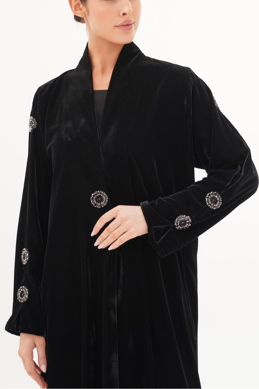 Crystella Velvet Abaya
