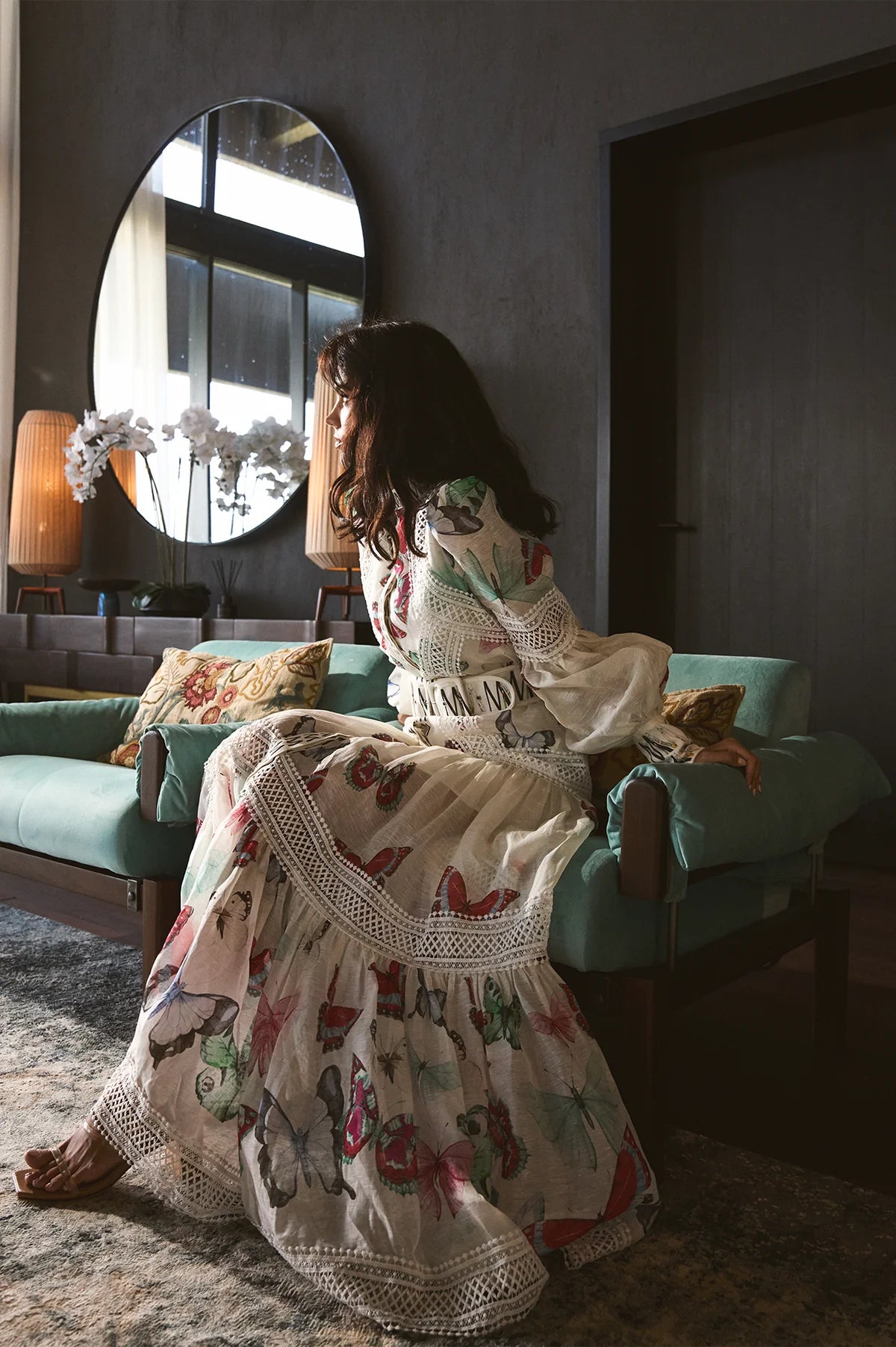 FADED BUTTERFLY MAXI DRESS