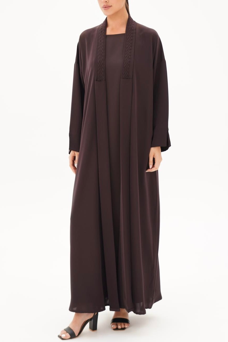 Linked Brown Abaya