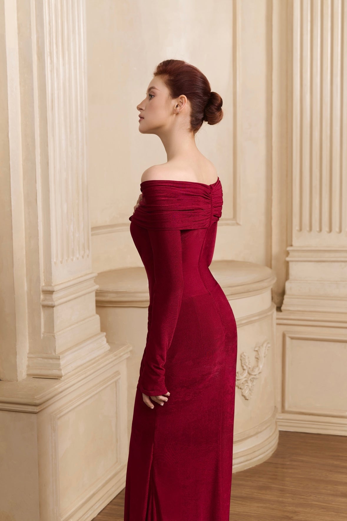 The Crimson Elegance Gown