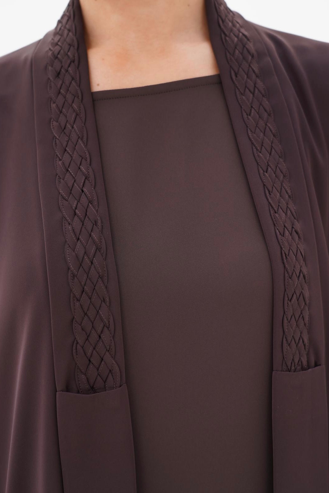 Linked Brown Abaya
