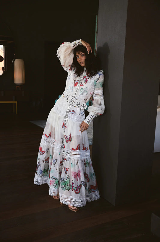 FADED BUTTERFLY MAXI DRESS