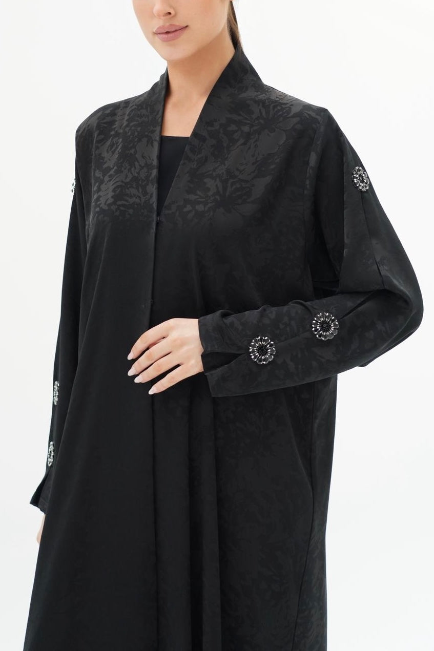 Crystella Jacquard Abaya
