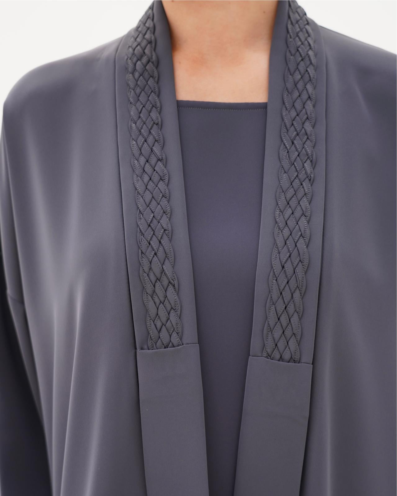 Linked Grey Abaya