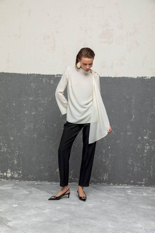 Chic Draped Detail Blouse