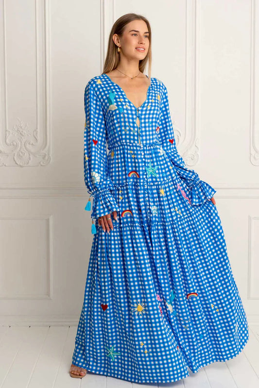 PARADISIACAL BUTTON UP MAXI DRESS