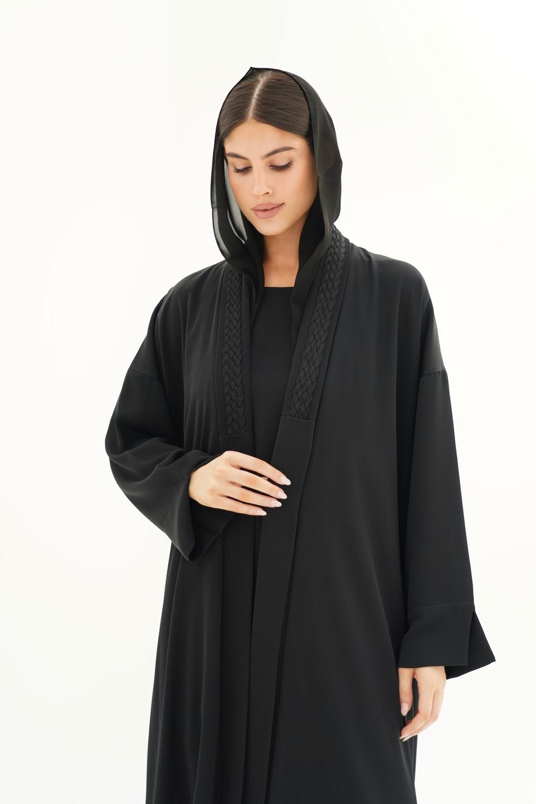 Linked Black Abaya