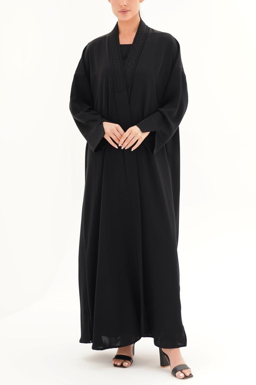 Linked Black Abaya