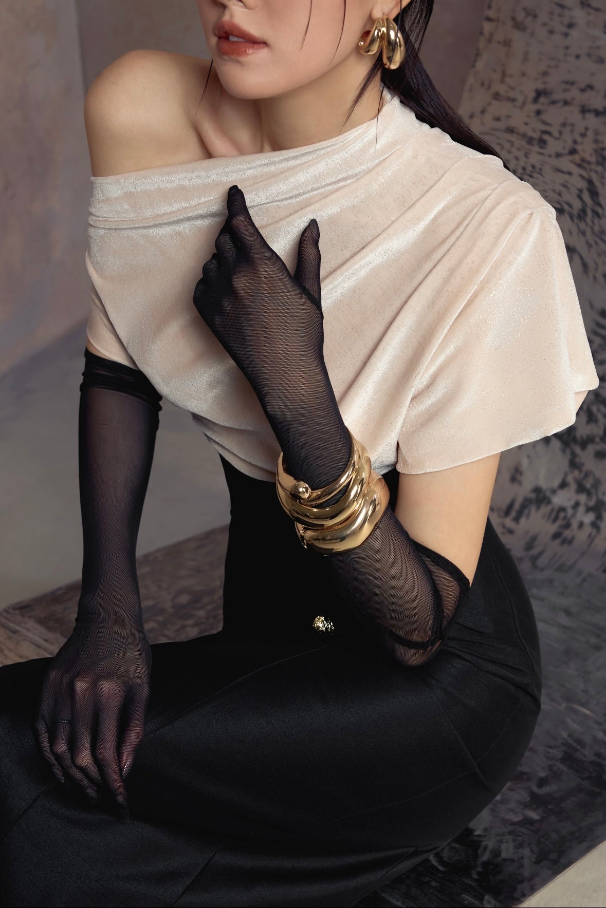 Noir & Pearl Gown