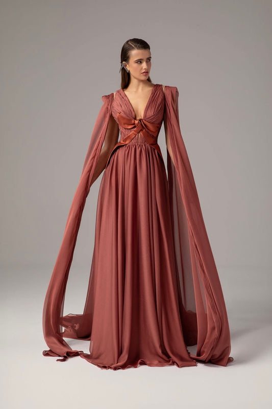 Elegant Draped Gown