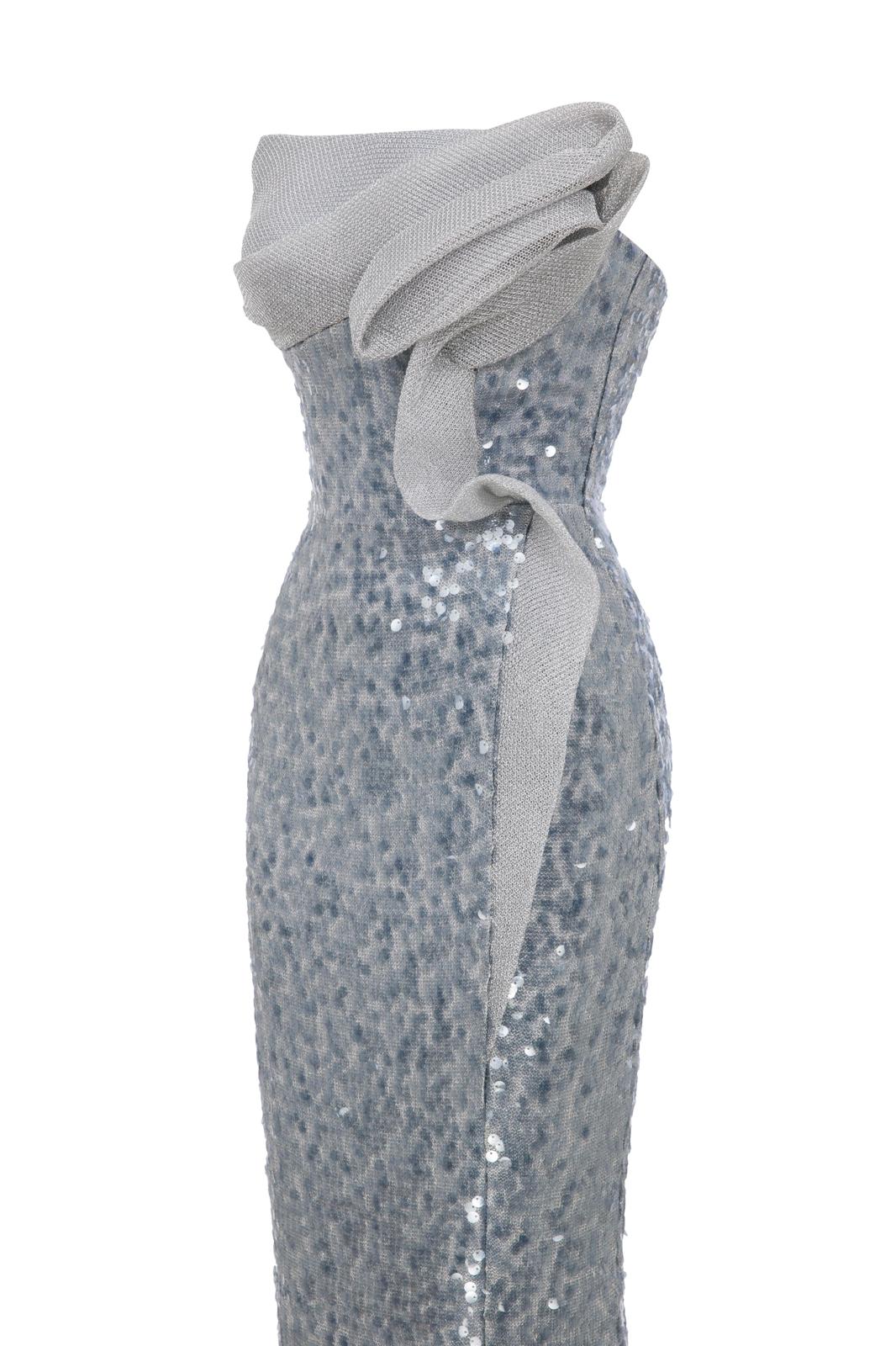 Silver Sequin Gown