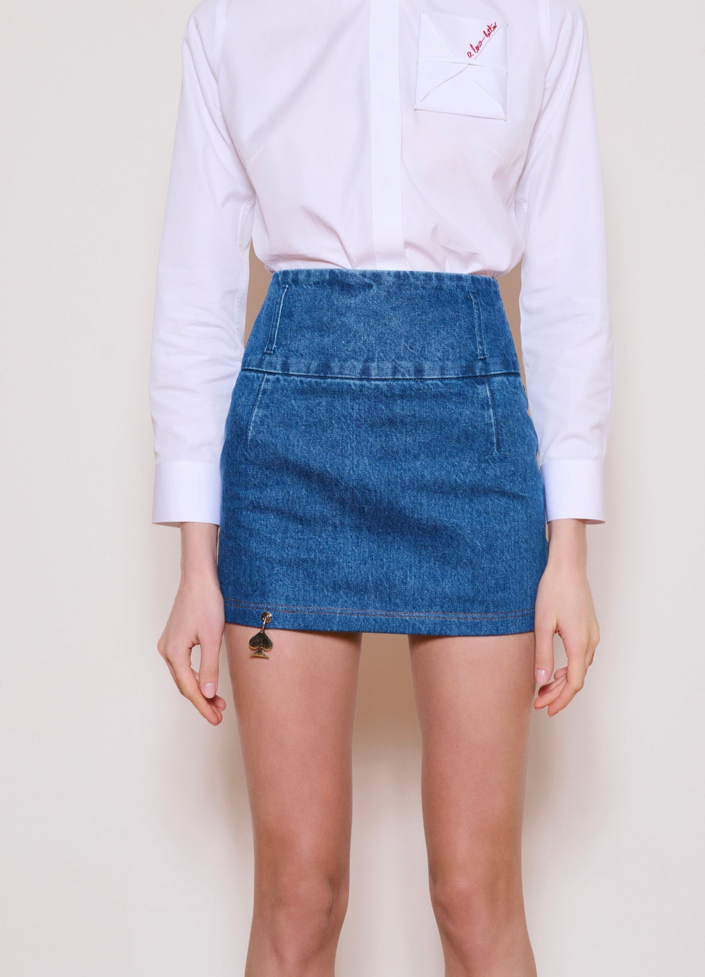 La Denim Mini Skirt